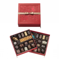  Šokolaadiassortii “Kaunis jōulupuu”  33. šokolaadiga - punane