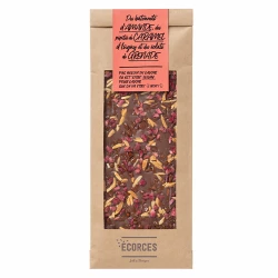 Ecorces- Piimašokolaadi plaat granaatõuna, karamellistatud mandlitega